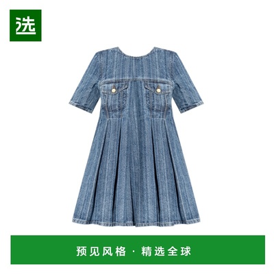 1h可退 香港直邮GANNI 女士连衣裙 J18436979566 AW2025 蓝色 Den