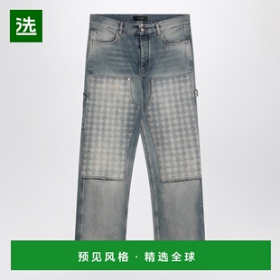 1h可退 香港直邮AMIRI 男士 DECORATIVE 水洗拼接牛仔裤 AMDNGH10