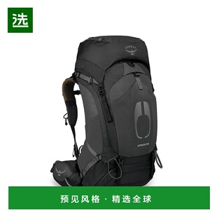 欧洲直邮Osprey小鹰 Atmos AG 50男士黑色尼龙背包新款双肩包