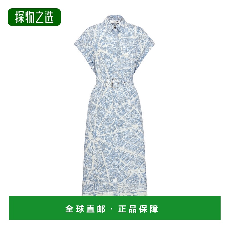 香港直邮Dior 翻领短袖连衣裙 557R70A3141