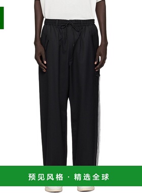 1h可退 香港直邮Y-3 男士 黑色 Refined Wool Straight Leg 运动