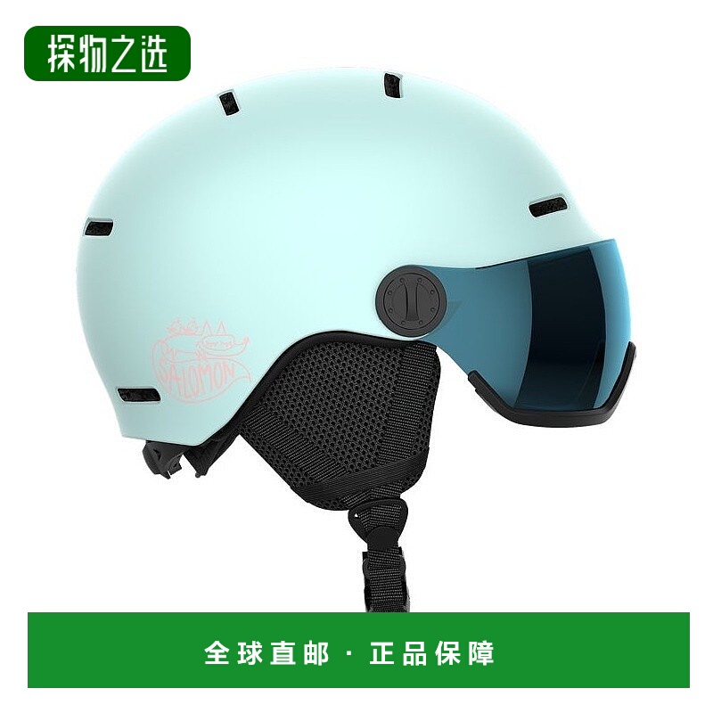 欧洲直邮Salomon萨洛蒙 ORKA儿童蓝色塑料滑雪头盔新款