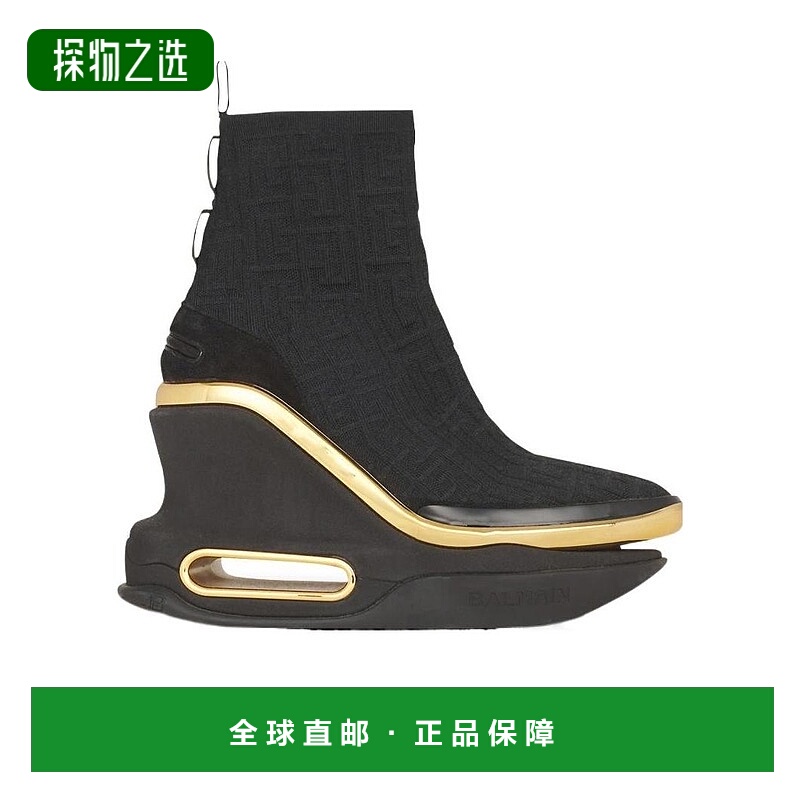 香港直邮Balmain 袜式高跟运动鞋 YN1VH694TKEP