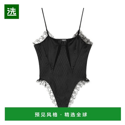 香港直邮Versace Allover真丝提花连身衣 10214191A16326套装吊带