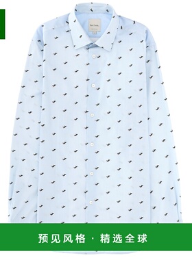 香港直邮PAUL SMITH 男士衬衫 M1R800PV0292040 SS2026 蓝色