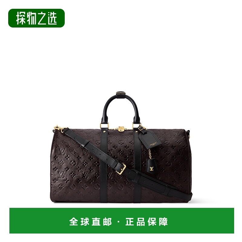 1h可退 欧洲直邮LV路易威登 Keepall系列女士腰果棕色牛皮老花图