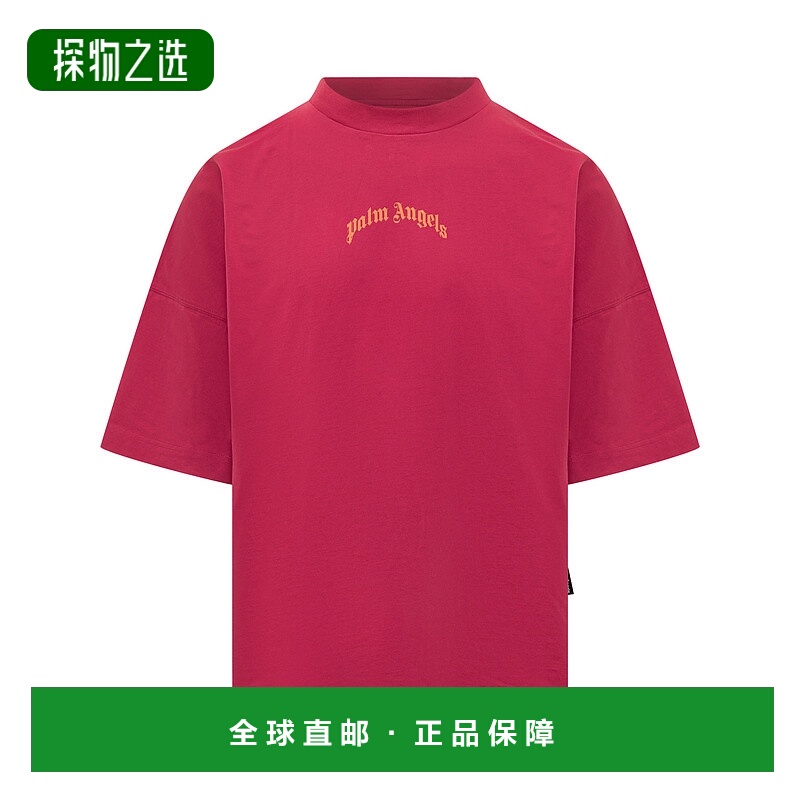 香港直邮Palm Angels 棕榈天使 男士 背部弧形標誌 T 卹 PMAA10BF