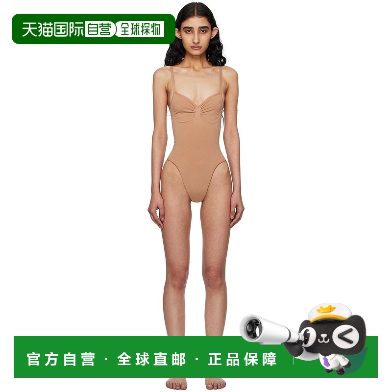 1h可退 香港直邮SKIMS 女士 黄褐色 Seamless Sculpt Low Back Th