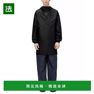 1h可退 【美国直邮】Rains 男士长款风暴防水连帽全拉链雨衣 现代