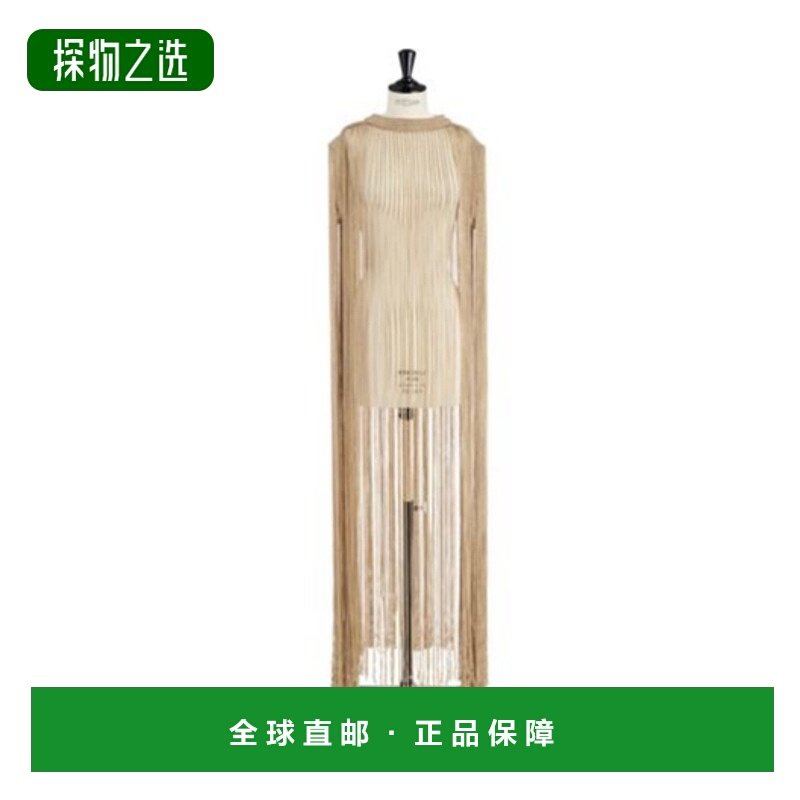 香港直邮Dior 金属流苏粘胶针织长款连衣裙 614E99A9160