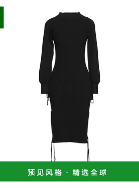 1h可退 香港直邮ANDREĀDAMO 女士 中长连衣裙 black黑色 舒适时尚