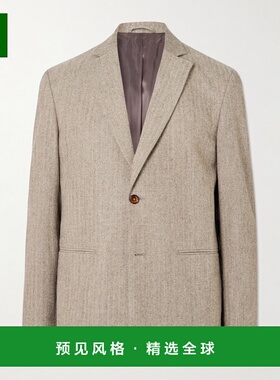 1h可退 香港直邮Nn07 男士 Timo 10001 人字纹羊毛有机棉混纺西装