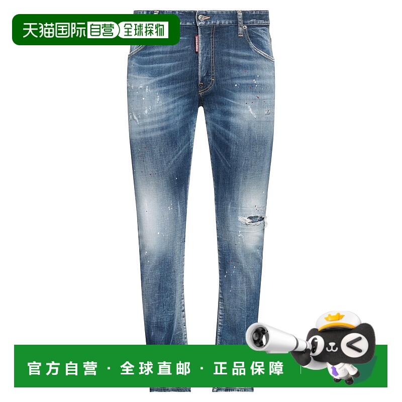 1h可退 香港直邮Dsquared2 二次方 男士 牛仔长裤 blue蓝色 舒适