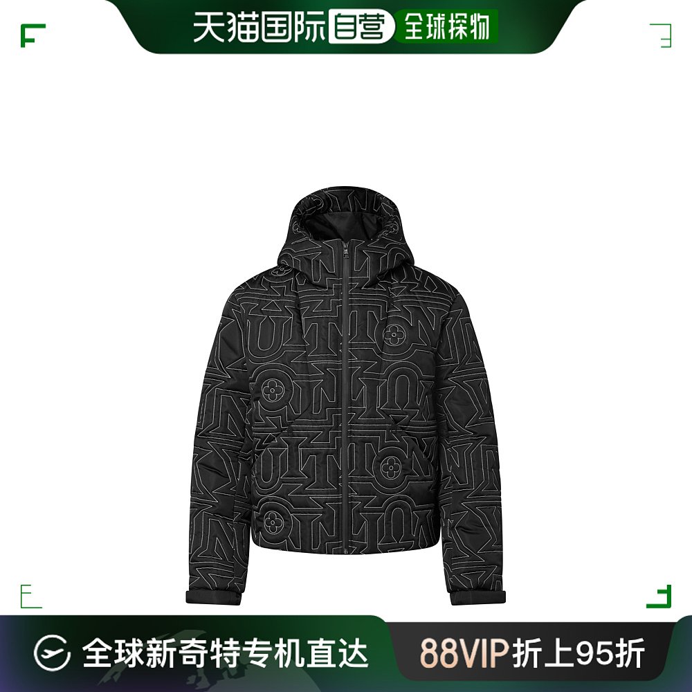 自营｜Louis Vuitton路易威登女士羽绒服黑色连帽保暖1AAUU0