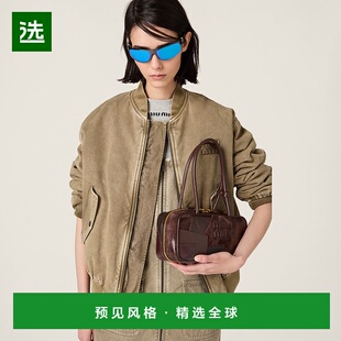 欧洲直邮MIU MIU (2025新品) Sac Patchwork en cuir Beau 斜挎包