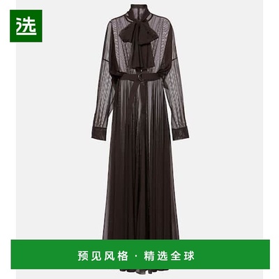 香港直邮NORMA KAMALI 诺玛·卡玛丽 女士 灯笼袖网纱衬衫式连衣