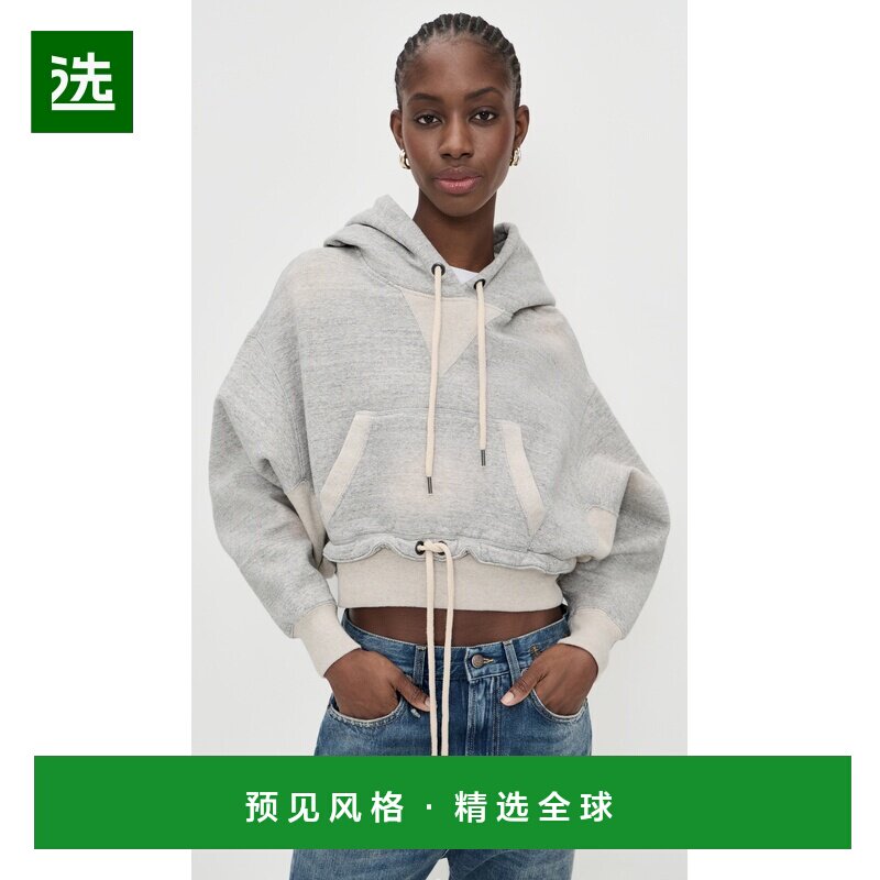 1h可退 香港直邮R13 女士 紧身下摆泡泡连帽衫  舒适时尚