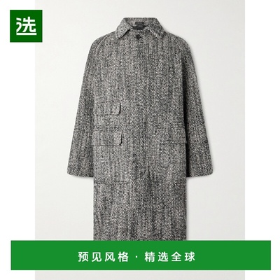 1h可退 香港直邮drakes 男士 Salt and Pepper 羊毛混纺大衣 DR2A