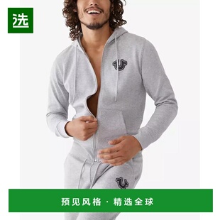 【美国直邮】True Religion 男士核心拉链前logo连帽卫衣 经典版