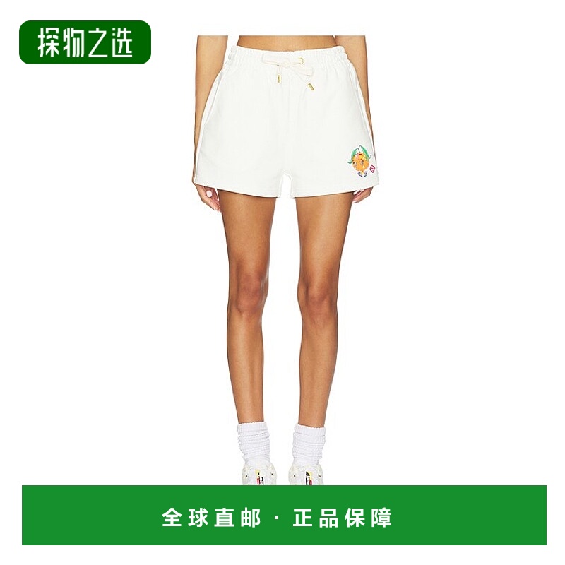 香港直邮Casablanca 女士 Mascot 橙色拼缀运动短裤 WAW25JTR1860