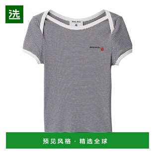 Bateau 罗纹平纹针织 香港直邮Miu 恤 Petit MJN Miu