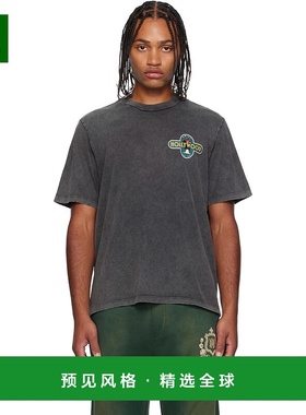 1h可退 香港直邮AMIRI 男士 灰色 Hollywood Wolf T 恤 AMJYTE126