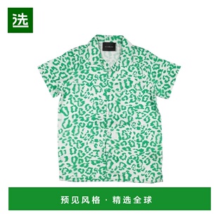 1h可退 【美国直邮】JOHN RICHMOND豹纹短袖衬衫 经典领子 100 涤