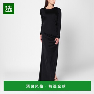 1h可退 香港直邮Giuseppe Di Morabito 女士 长款黑色带饰针连衣