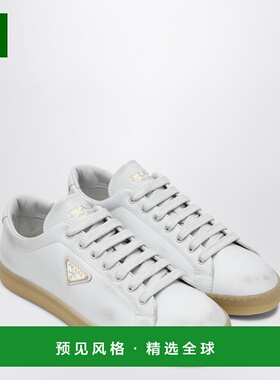 1h可退 香港直邮Prada 普拉达 男士 白色造旧质感运动鞋 2EE413G0