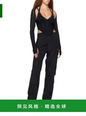 香港直邮Dion Lee 拼接松紧阔腿裤休闲裤 C2149P23