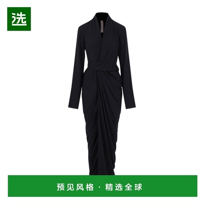 香港直邮RICK OWENS 女士连衣裙 RP01F6566CC09 SS2026 黑色