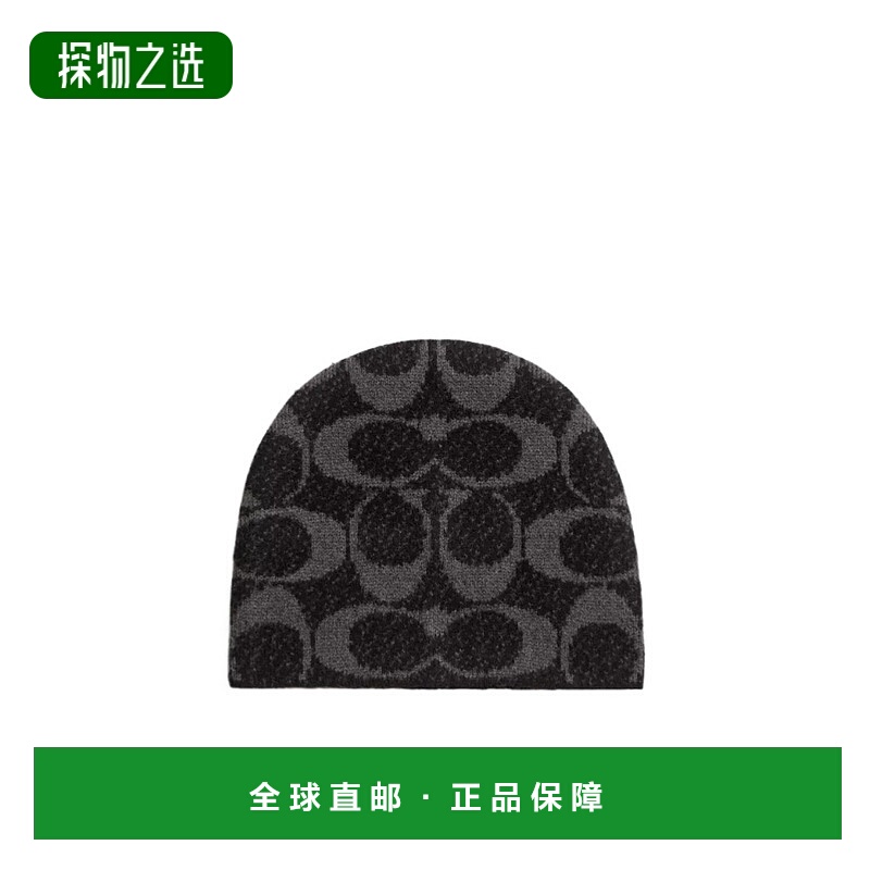 香港直邮Coach Maxi 签名款针织帽 CCT78