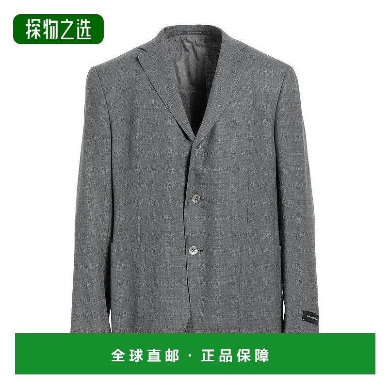 1h可退 香港直邮Zegna 杰尼亚 男士 西装外套 grey灰色 舒适时尚