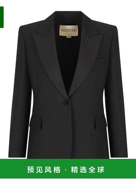 香港直邮Valentino 长袖西装外套 BCE4V01CF羊毛华伦天奴翻领