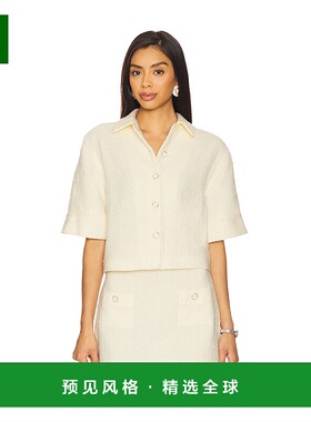 1h可退 香港直邮Simkhai 女士 Khloe 短袖系扣上衣 3252204SW