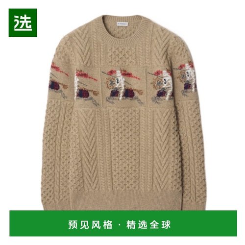 香港直邮Burberry EKD Aran 针织羊毛衫 81177391博柏利