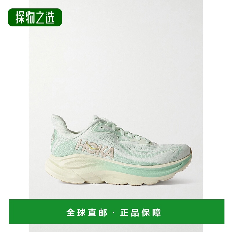 香港直邮Hoka One One 女士 Clifton 10 jacquard-mesh 橡胶边运