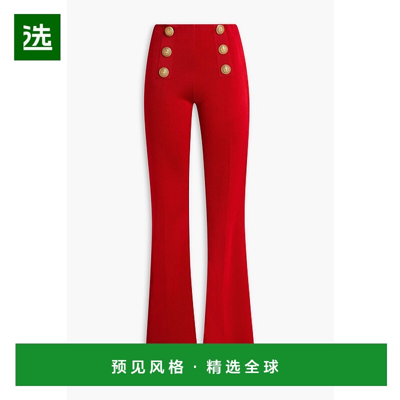 1h可退 香港直邮Balmain 巴尔曼 女士 针织喇叭长裤 BF1PO121KB41