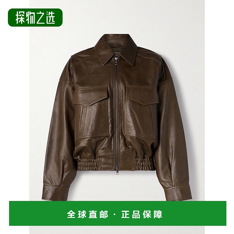 香港直邮Staud 女士 Eugene 皮革夹克 R25F8111CLTRUF针织