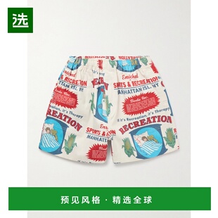 1h可退 香港直邮Bode 男士 Rec. Enrichment 直筒印花棉质斜纹布