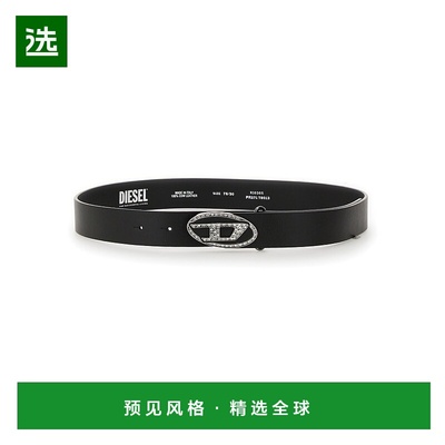 1h可退 香港直邮Diesel 迪赛 女士 水晶扣腰带 X10305PR271牛皮