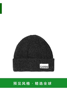 香港直邮Ganni 罗纹针织帽子 A5118潮流穿搭时尚休闲 高级感正品