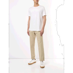 香港直发LORO PIANA男士白色宽松休闲T恤经典潮流时尚百搭FAF6128