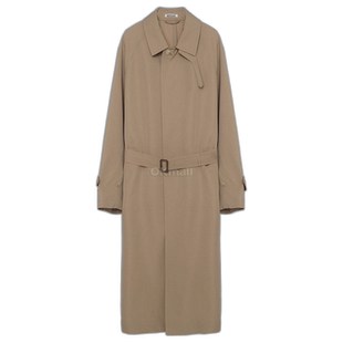 韩国直邮AURALEE 羊毛最大帆布 SOUTIEN 领大衣 (A23SC01WC 浅米)