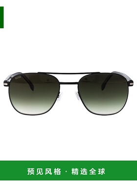 1h可退 香港直邮BOSS 波士 男士 哑光银色黑色不锈钢太阳眼镜 BOS