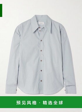 香港直邮Lemaire 女士 Topstitched 棉质真丝混纺衬衫 SH1182LF15