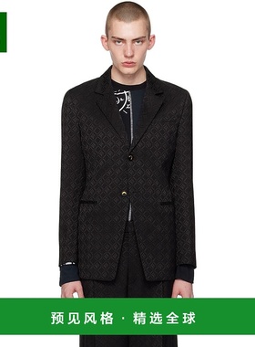 香港直邮Marine Serre 男士 黑色 Moon Diamant Jacquard 西装外