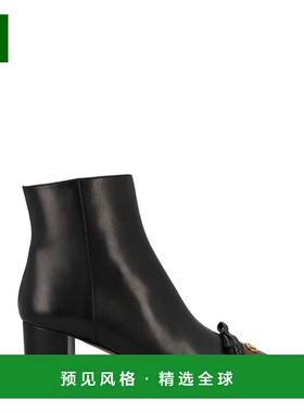 香港直邮Valentino 华伦天奴 女士 黑色皮质靴子短靴 7W2S0ML4DDT