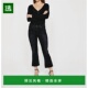 美国直邮 牛仔裤 1h可退 JEANS 女士 高腰直筒弹力喇叭裤 褪