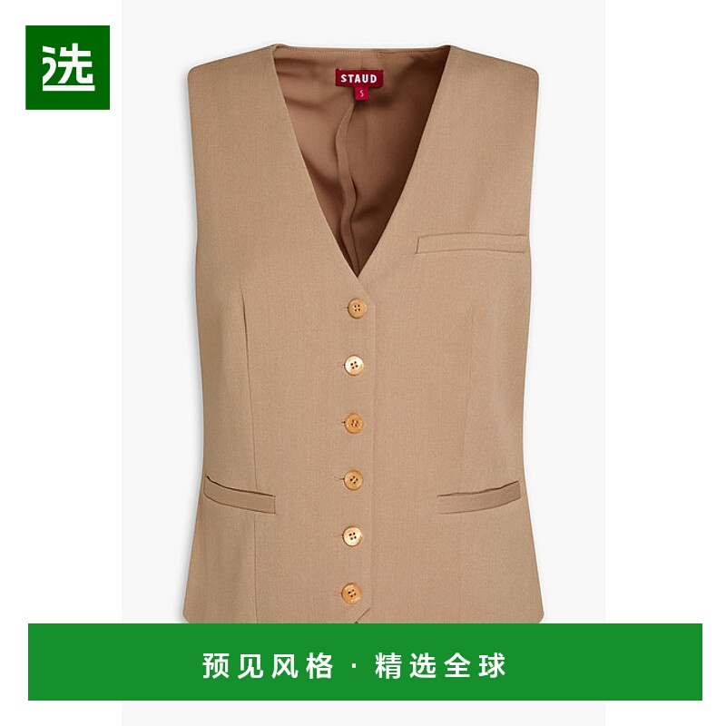 香港直邮Staud 女士 Brett 斜纹布背心 5613685CAMEL